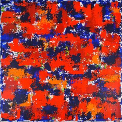 Enfance, 2002, 100x100 cm, acrylic on canvas