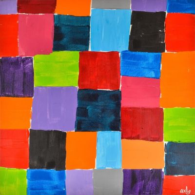 Mosaïque, 2003, 100x100 cm, acrylic on canvas